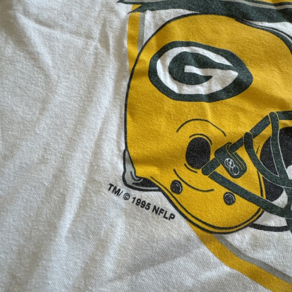 Green Bay Packers Shirt Mens M Brett Favre Starter White Vintage 90s - Picture 6 of 9